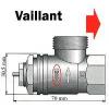 mosazný adaptér termostatického ventilu Vaillant  700097 vhodný pro topné těleso Vaillant, 30,5 mm