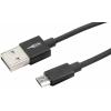 Ansmann USB kabel USB 2.0 USB-A zástrčka, USB Micro-B zástrčka 1.20 m černá hliníková zástrčka, krytí TPE 1700-0076
