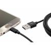 Ansmann USB kabel USB 2.0 USB-A zástrčka, USB Micro-B zástrčka 2.00 m černá hliníková zástrčka, krytí TPE 1700-0077