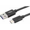 Ansmann USB kabel USB 3.2 Gen1 USB-A zástrčka, USB-C ® zástrčka 1.20 m černá hliníková zástrčka, krytí TPE, oboustranně zapojitelná zástrčka 1700-0080