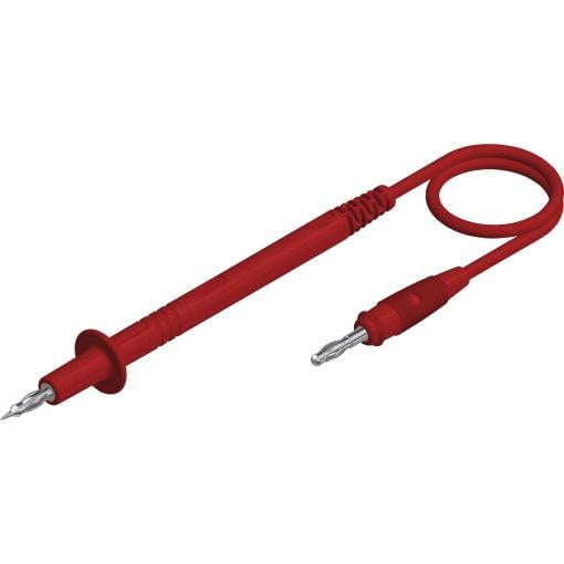 Hirschmann Test & Measurement PL 3 rot / red měřicí kabel 4 mm zástrčka lamelová zástrčka 4 mm 1.00 m červená 1 ks