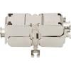 Digitus RJ45 / Spojka síťový adaptér CAT 6A, nevybavený specifikací [1x LSA, IDC konektor, rychlospojka - 1x LSA, IDC konektor, rychlospojka] stříbrná, ocelová
