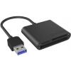 ICY BOX IB-CR301-U3 Externer Multi Card Reader (CF, SD, Micro SD) mit USB 3.0 Hostanschl externí čtečka paměťových karet / hub USB 3.0 černá