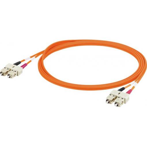 Weidmüller 8813340000 optické vlákno optické vlákno kabel 2.00 m oranžová [1x zástrčka SC - 1x zástrčka SC] Multimode OM1