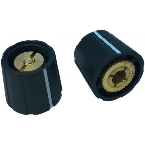 PSP S150-600-1 S150-600-1 otočný knoflík 4 mm, 6 mm černá (Ø x v) 15 mm x 13.5 mm 1 ks
