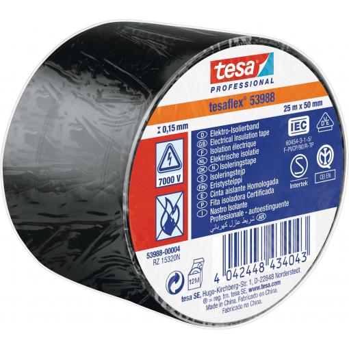 tesa 53988-00004-00 izolační páska tesa® Professional černá (d x š) 25 m x 50 mm 1 ks