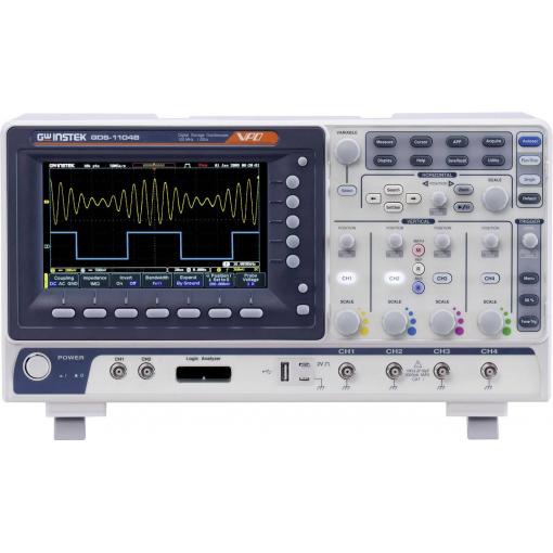 GW Instek GDS-1104B digitální osciloskop 100 MHz, 1 GSa/s, 10 Mpts, 8 Bit, s pamětí (DSO), 1 ks, 01DS114B10GT