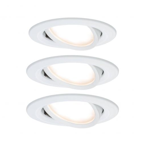 Paulmann 93449 Nova vestavné svítidlo, LED, LED, 18 W, bílá (matná), sada 3 ks