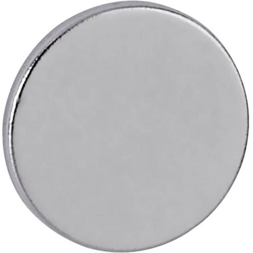 Maul neodymový magnet (Ø x v) 10 mm x 1 mm disk stříbrná 10 ks 6166196