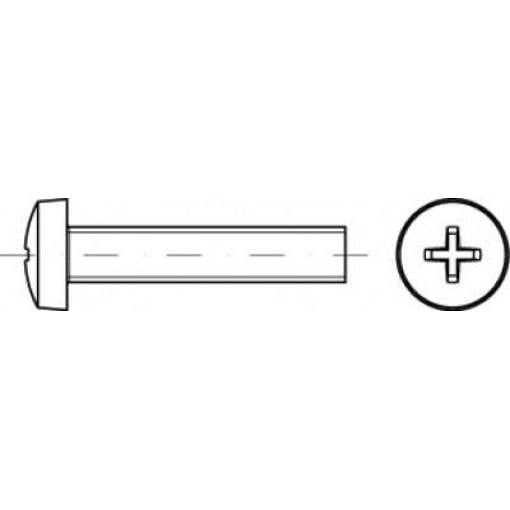 TOOLCRAFT TO-5430777 válcové šrouby s čočkovou hlavou M6 70 mm křížová drážka Philips ocel galvanizováno zinkem 200 ks