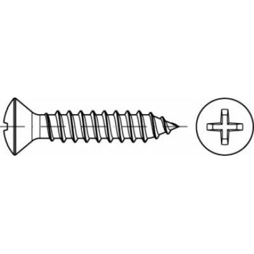 TOOLCRAFT TO-5433111 šrouby do plechu s čočkovou hlavou křížová drážka Philips ocel galvanizováno zinkem 2000 ks