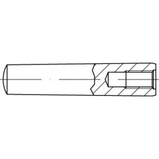 TOOLCRAFT TO-5436972 kuželový kolík 16 mm ocel 10 ks