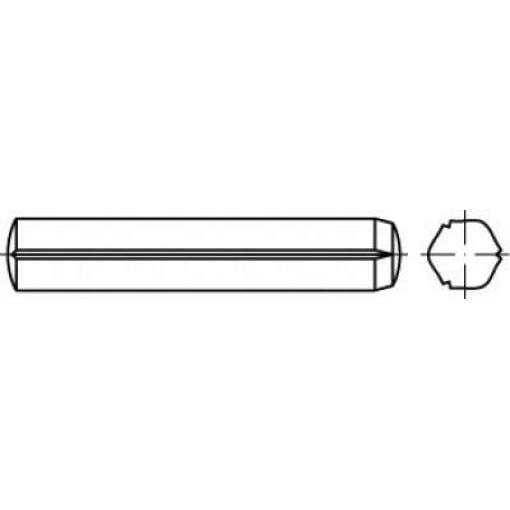 TOOLCRAFT TO-5437686 válcový rýhovaný kolík 10 mm ocel 25 ks