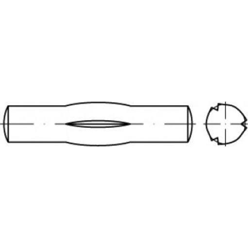 TOOLCRAFT TO-5438130 částečně rýhovaný válcový kolík 6 mm ocel 100 ks