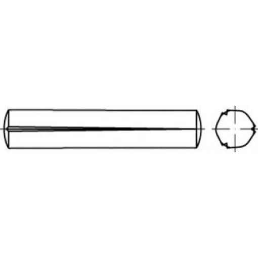 TOOLCRAFT TO-5438256 kuželový rýhovaný kolík 3 mm ocel 250 ks