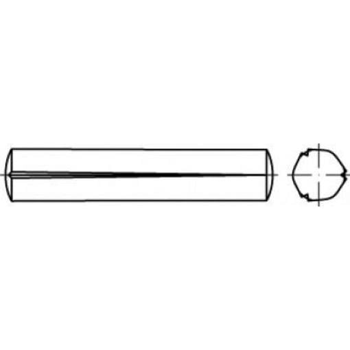 TOOLCRAFT TO-5438532 kuželový rýhovaný kolík 12 mm ocel 25 ks