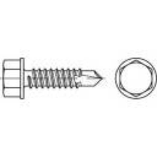 TOOLCRAFT TO-5441346 závrtný šroub 6.3 mm 38 mm vnější šestihran ocel galvanizováno zinkem 250 ks