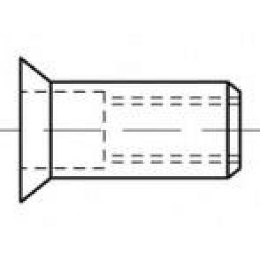 TOOLCRAFT TO-5444355 slepá nýtovací matice M4 ocel 500 ks