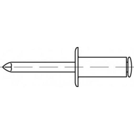 TOOLCRAFT TO-5444403 slepý nýt 6.4 mm nerezová ocel 250 ks