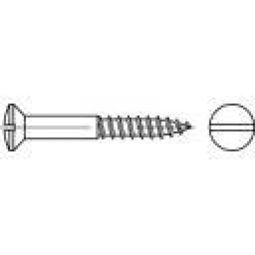 TOOLCRAFT TO-5445954 šroub do dřeva se zápustnou hlavou 3 mm 20 mm příruba DIN 95 mosaz 200 ks