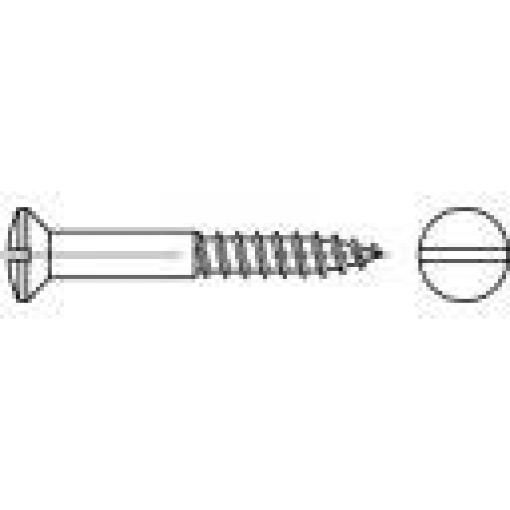 TOOLCRAFT TO-5446089 šroub do dřeva se zápustnou hlavou 5 mm 60 mm příruba DIN 95 mosaz 200 ks