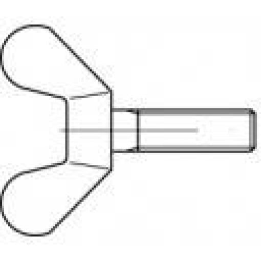 TOOLCRAFT TO-5447511 křídlový šroub M8 20 mm DIN 316 mosaz 50 ks