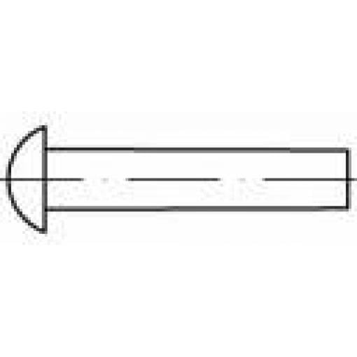 TOOLCRAFT TO-5448510 nýt s půlkulatou hlavou 4 mm 500 ks