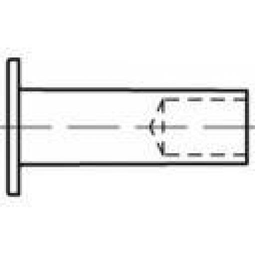 TOOLCRAFT TO-5454315 Pevné duté nýty 8 mm 100 ks