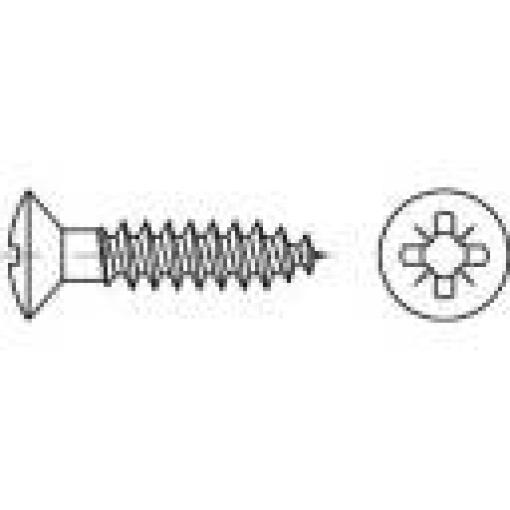 TOOLCRAFT TO-5454996 šrouby do dřevotřísky 3.5 mm 16 mm křížová drážka Pozidriv 88095 mosaz 1000 ks