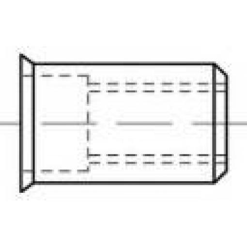 TOOLCRAFT TO-5455134 slepá nýtovací matice M4 500 ks