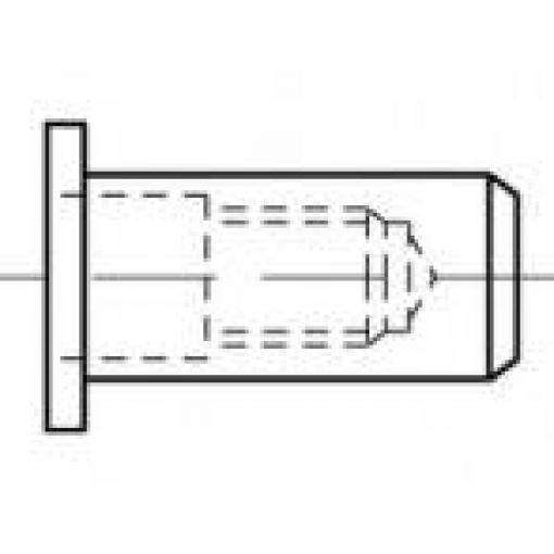 TOOLCRAFT TO-5455269 slepá nýtovací matice M5 500 ks