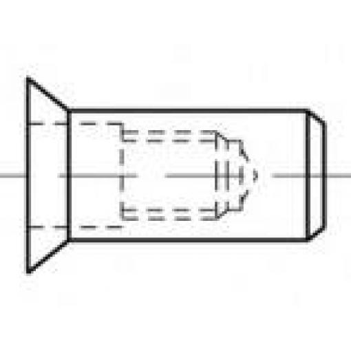 TOOLCRAFT TO-5455287 slepá nýtovací matice M6 500 ks