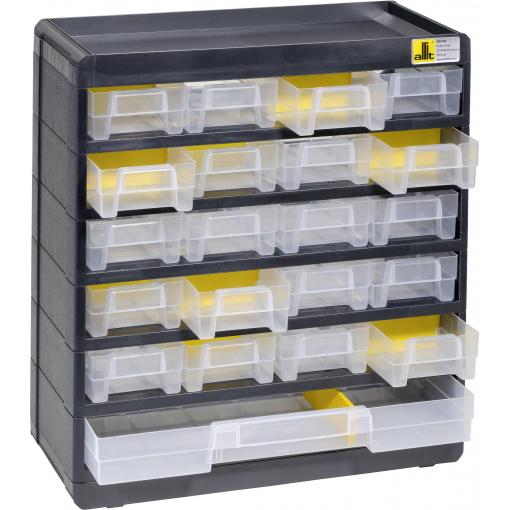Allit 458090 skladová skříň , VarioPlus Basic 32, (š x v x h) 300 x 335 x 135 mm, černá, žlutá, 1 ks