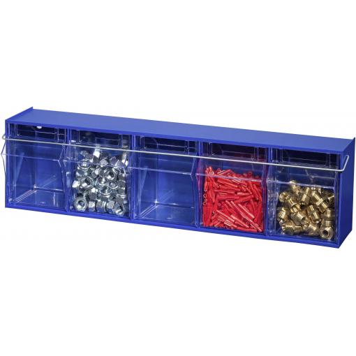 Allit 464500 zajištění otvoru pro zásobníky drobných dílů, VarioPlus ProFlip LockBar, (š x v x h) 610 x 3 x 52 mm, stříbrná, 1 ks