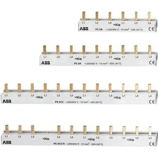 ABB 2CDL231001R1006 ABB PS3/6 1ks(e) 106 mm sběrnice Phase busbar Počet řádků 3 šedá 3pólový 10 mm² 1 ks