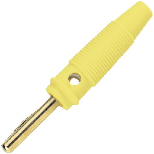Banánkový konektor 4 mm, BKL Electronic 072151/G, pozlacený, žlutá