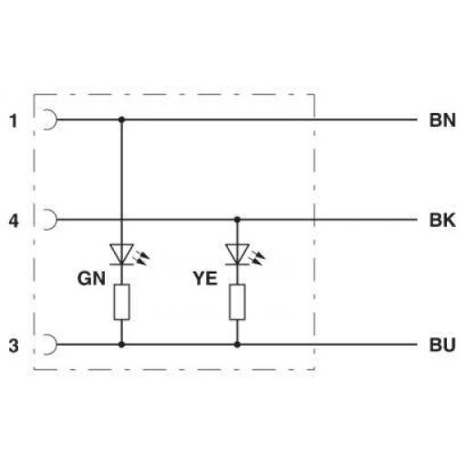 Phoenix Contact SAC-3P- 5,0-PVC/M12FR-2L připojovací kabel pro senzory - aktory, 1505326, piny: 3, 5.00 m, 1 ks