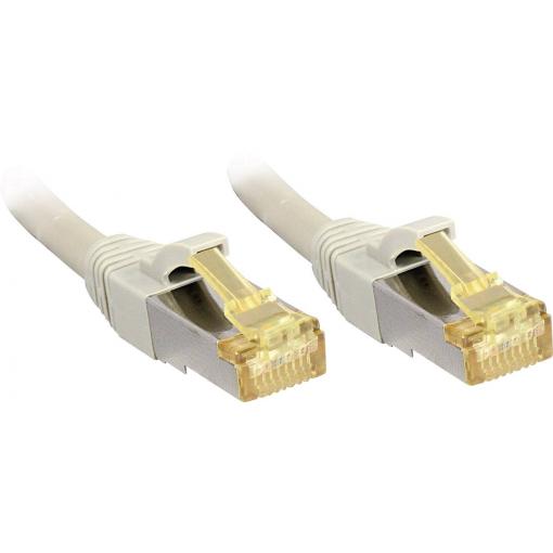 LINDY 47268 RJ45 síťové kabely, propojovací kabely CAT 6a (surový kabel CAT 7) S/FTP 10.00 m šedá s ochranou 1 ks