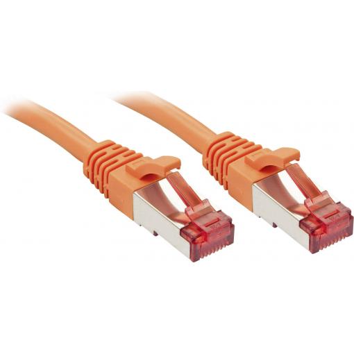 LINDY 47807 RJ45 síťové kabely, propojovací kabely CAT 6 S/FTP 1.00 m oranžová s ochranou 1 ks