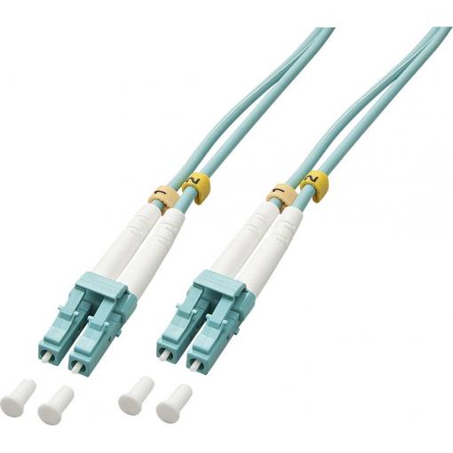 LINDY 46370 optické vlákno optické vlákno kabel [1x zástrčka LC - 1x zástrčka LC] 50/125 µ Multimode OM3 1.00 m