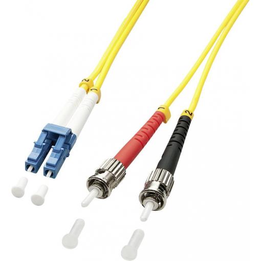 LINDY 47460 optické vlákno optické vlákno kabel 1.00 m žlutá [1x zástrčka LC - 1x ST zástrčka] 9/125 µ Singlemode OS2