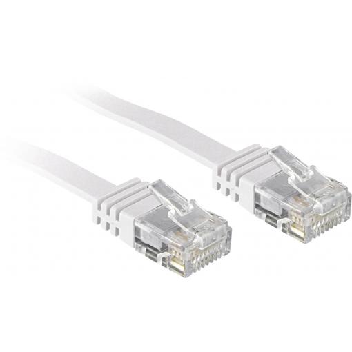 LINDY 47504 RJ45 síťové kabely, propojovací kabely CAT 6 U/UTP 5.00 m bílá s ochranou 1 ks