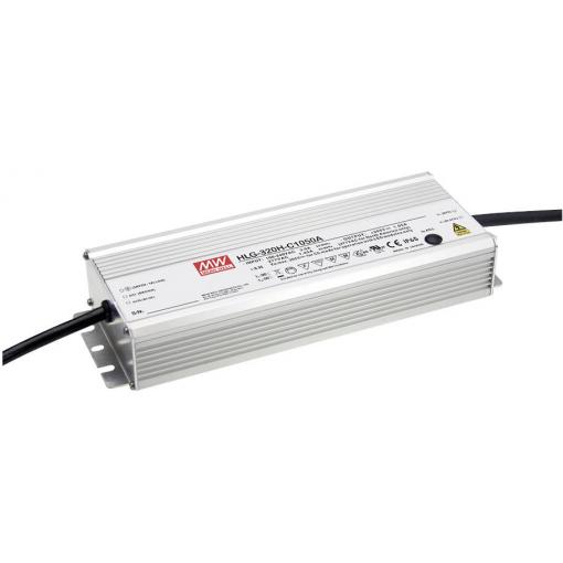 MEAN WELL HLG-320H-C3500A LED driver konstantní proud 318.5 W 1750 - 3500 mA 46 - 91 V/DC montáž na nehořlavém povrchu , schválení nábytku , outdoorový , PFC