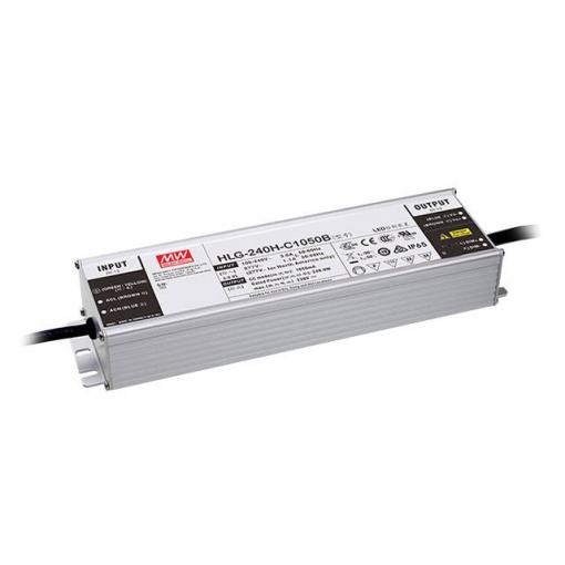 MEAN WELL HLG-240H-C700B LED driver konstantní proud 249.9 W 700 mA 178 - 357 V/DC stmívací funkce 3v1 , montáž na nehořlavém povrchu , schválení nábytku ,