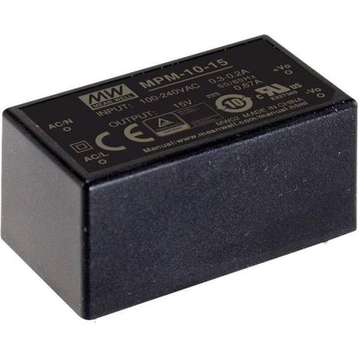 MEAN WELL MPM-10-24 AC/DC zdroj do DPS 24 V/DC 420 mA
