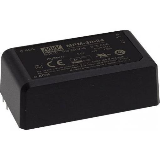 MEAN WELL MPM-30-48ST AC/DC zdroj do DPS 48 V/DC 630 mA