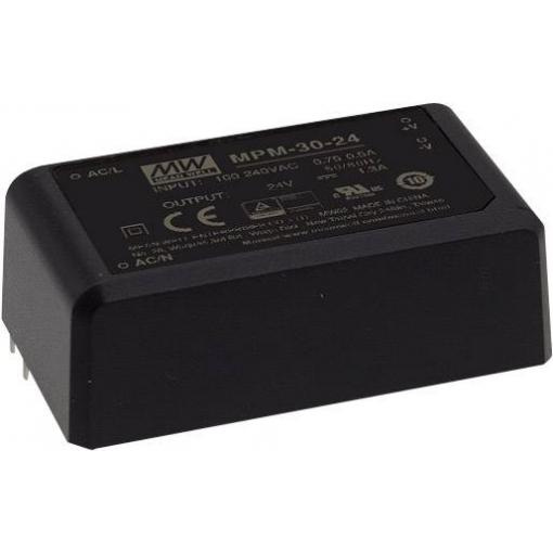 MEAN WELL MPM-30-5 AC/DC zdroj do DPS 5 V/DC 6 A
