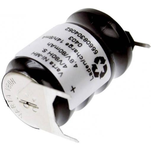 Varta V4/80H-SLF ++/- knoflíkový akumulátor V 80H Ni-MH 80 mAh 4.8 V 1 ks