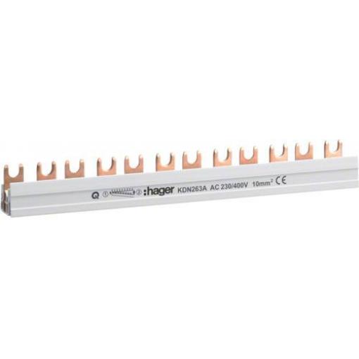 Hager KDN263A HAGER KDN263A připojovací blok Phase busbar šedá 63 A 1 ks