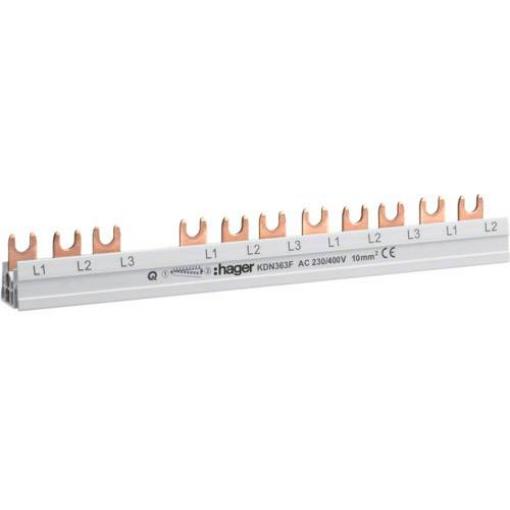 Hager KDN363F HAGER KDN36 3F připojovací blok Phase busbar 3pólový 63 A 1 ks